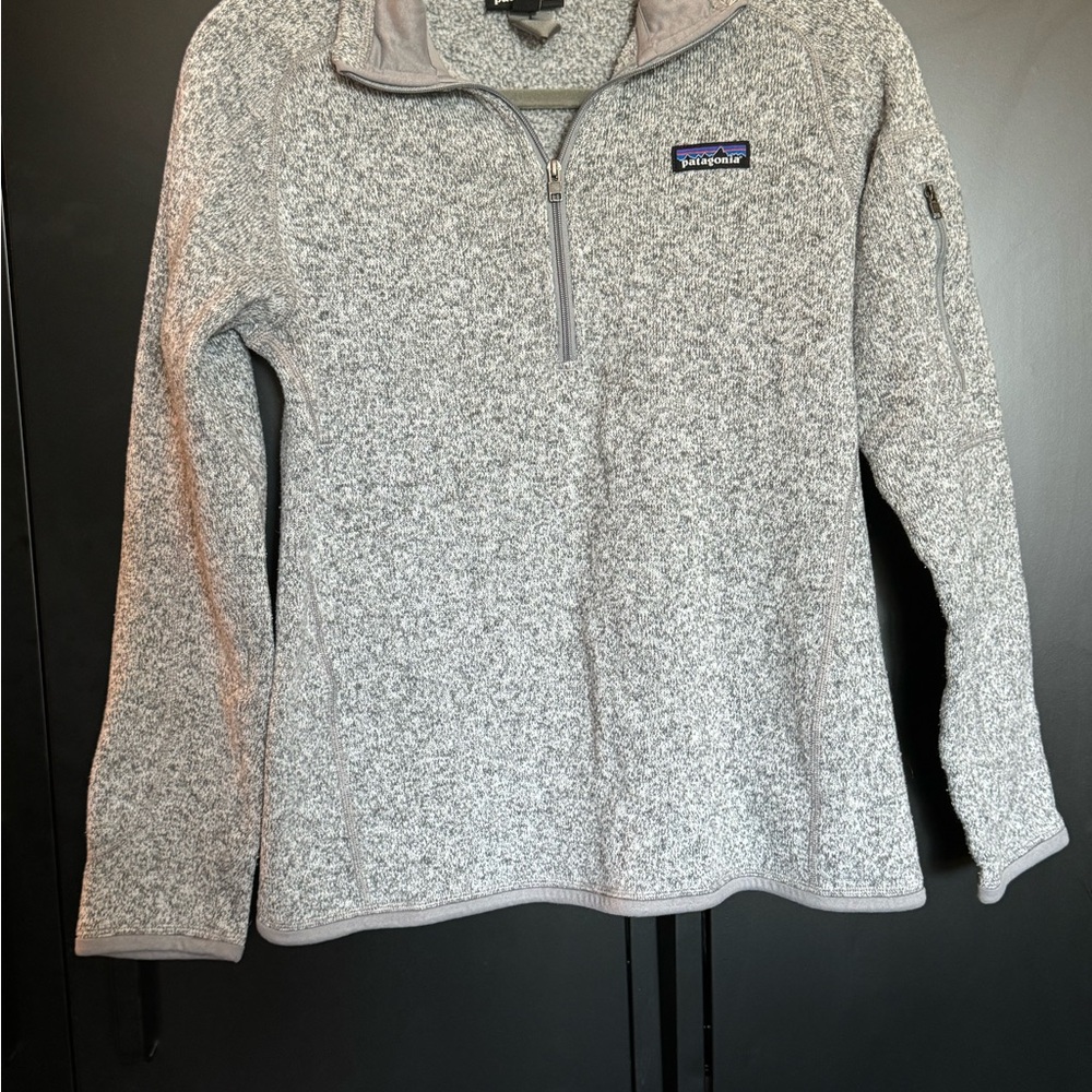 Patagonia Women's Gray Quarter-Zip Sweater